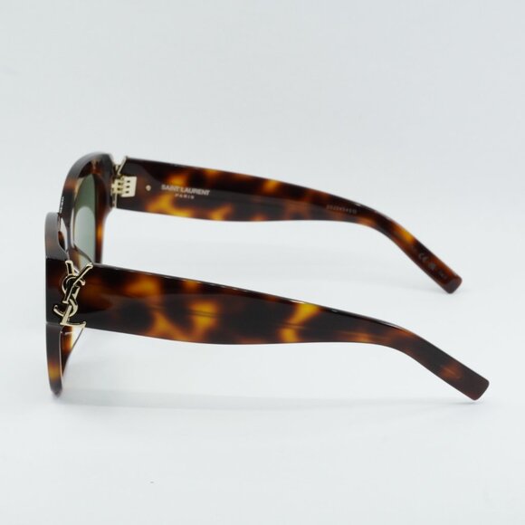 🕶️ New Saint Laurent SLM95/F 003 Sunglasses - Havana Frame, Green Lenses - Picture 10 of 12